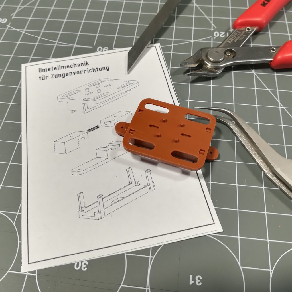 Umstellmechanik für Zungenvorrichtung: Fertig montiert zum Einbau